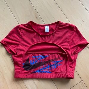 RARE Frankie Upcycled Red Nike Shirt